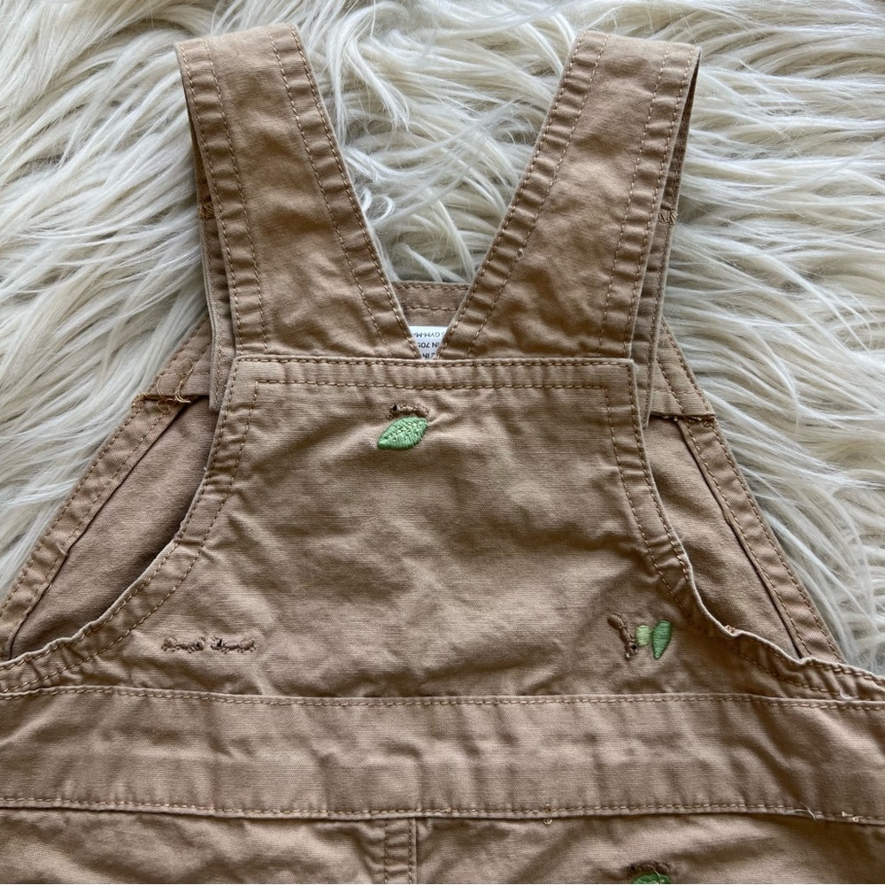 Vintage Y2K Gymboree Beige Ant Embroidered Overalls Shorts Baby Size 6-12 Months - Picture 9 of 10